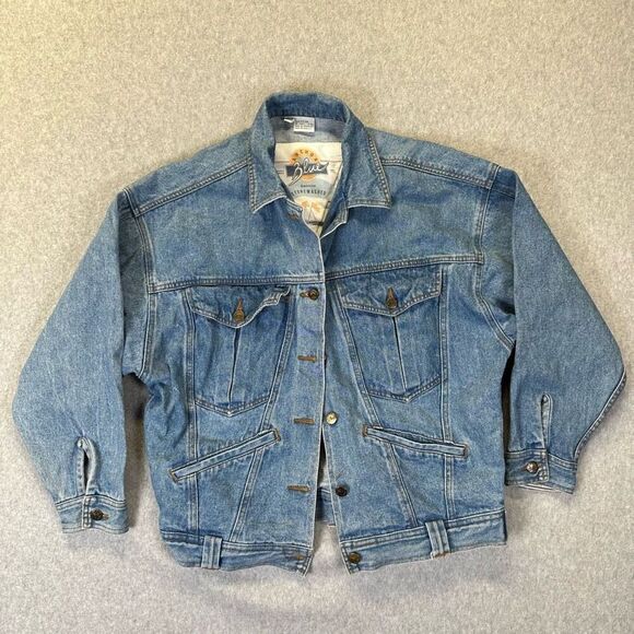 Anchor Blue Men’s Size Medium Vintage Jean Jacket Blue Medium Wash Denim Pockets - Picture 1 of 7